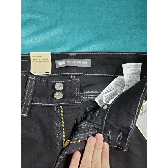 Levis 529 Jeans Size 4 Womens Black Pants Stretch Low Rise Curvy Straight NWT - Picture 8 of 16